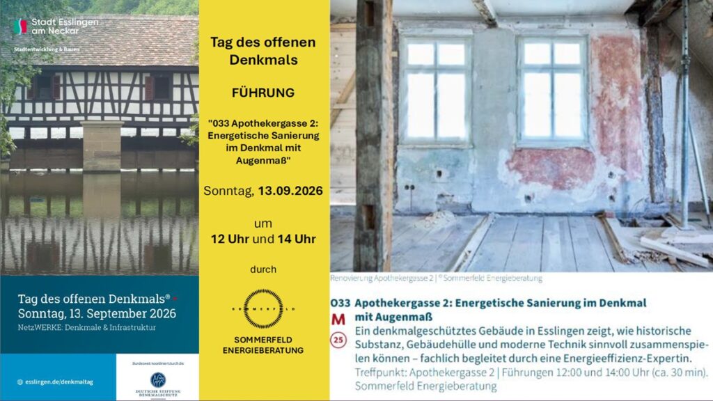Tag des offenen Denkmals – Sommerfeld Energieberatung